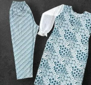 Elegant Floral Print Kurta with Pants