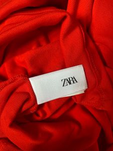 Zara Red Off-Shoulder Top