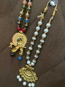 2 Beaded Necklaces with Pendants