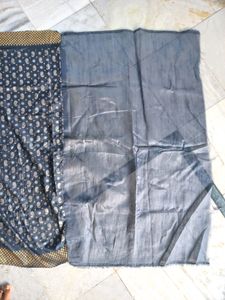 Women Beautiful Grey Saree 6.25 Meter + 0.75 Meter Blouse Attached