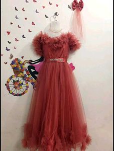 Beautiful Red Tulle Gown