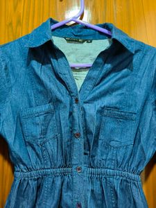 Shirt Style Denim Dress 👗