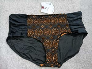 Stylish Black & Orange Bikini Bottom ♥️