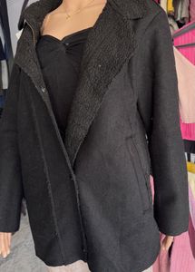 Black Sherpa Lined Coat