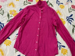 Vibrant Pink Long Sleeve Shirt