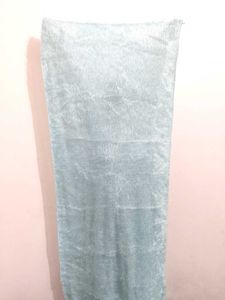 Sparkling Blue Faux Fur Dupatta