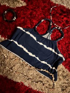 Tie die beach crop top