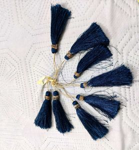 Set of 8 Navy Blue Tassels