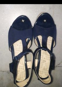 Stylish Navy Wedge Sandals
