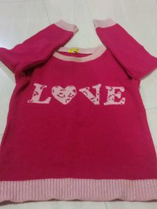 Girls 'Love' Sweater