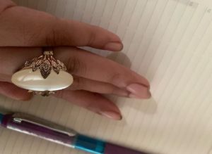 Elegant Oval Pearl Ring