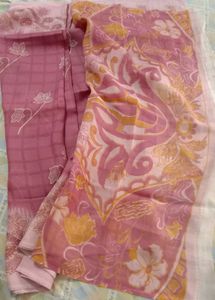 Beautiful Pink Printed Saree