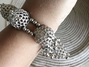 Vintage Oxidized Silver Bracelet