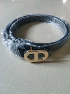 🇮🇹Stylish Black Belt with Gold GG Buckle
