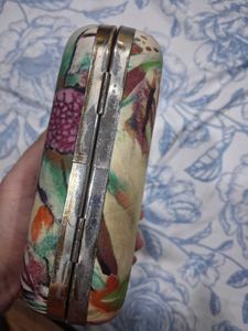 Artistic Floral Print Clutch( sling as well)