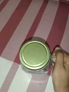 Glass Cup with Golden Lid