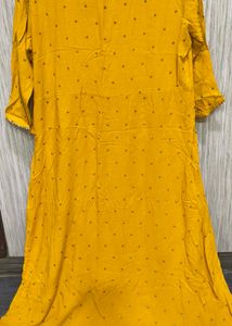 Yellow Embroidered Kurta