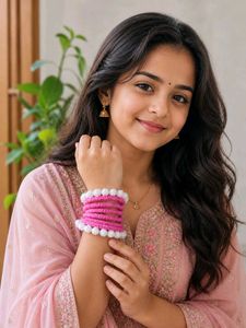 Cute Pink Crochet bangles