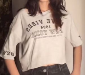 New York Graphic Crop Top