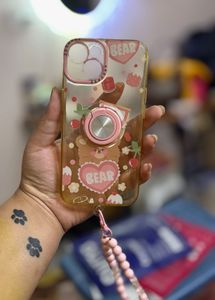 Cute Bear iPhone 13 Case with Ring
