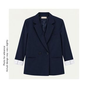 Navy Double-Breasted Blazer