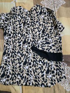 Stylish Leopard Print Kurta