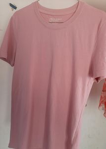 Beautiful Pink muscle Fit T SHIRT For Girls