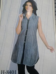 New With Tag Sleeveless Grey Kurta