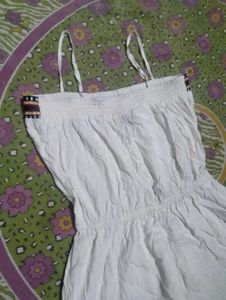 White Ruffle Strappy jumpsuit