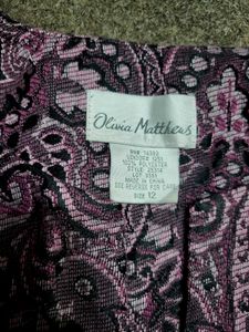 Purple Paisley Open Front Cardigan