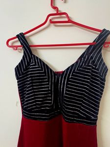 Chic Velvet & Red Dress