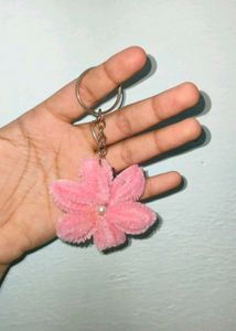 Cute Purple Flower Keychain