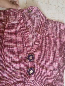 Patterned Long Sleeve Dress