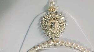 Elegant Pearl &amp; Crystal Necklace Set