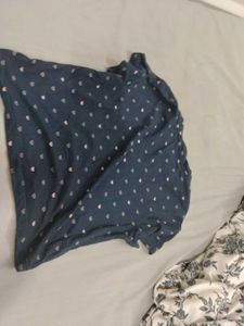 Navy Blue Polka Dot T-Shirt