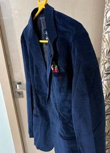 Men's Navy Corduroy Blazer