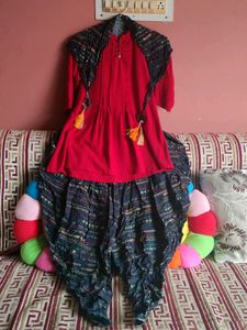 Kuta Dhoti Set With Scarf