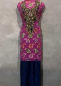 Elegant Pink Printed Kurta Set with Dupatta