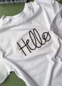 White "Name" Embroidered Sweatshirt