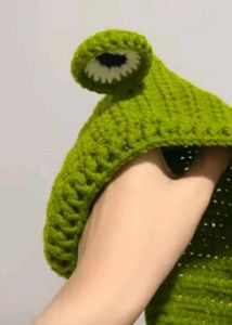 Cute Knit Frog Hat
