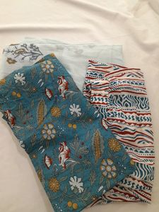 Blue Printed Kurta Set (Women's)
