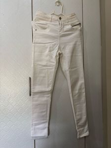 Cream White Skinny Fit Jeans