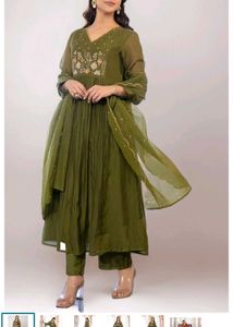 Elegant Olive Green Kurta Set