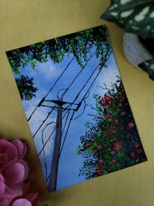🎨 Above the Wires – Hand-Painted Artwork