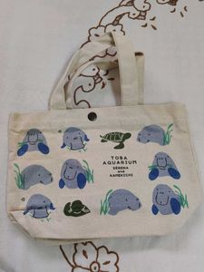 Cute Toba Aquarium Canvas Tote Bag