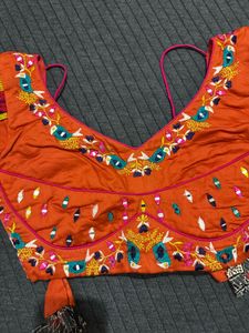 Beautiful orange &amp; Purple Lehenga Choli Set