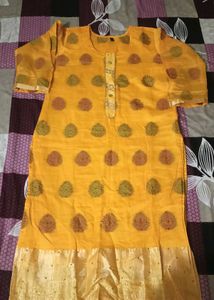 Yellow Embroidered Kurta Set with Dupatta
