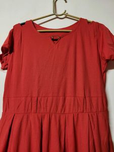 Mustard Yellow A-line Dress