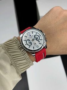 Tommy Hilfiger Red Silicone Watch