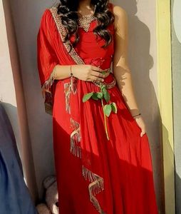 Red lehnga blouse and cape set for women